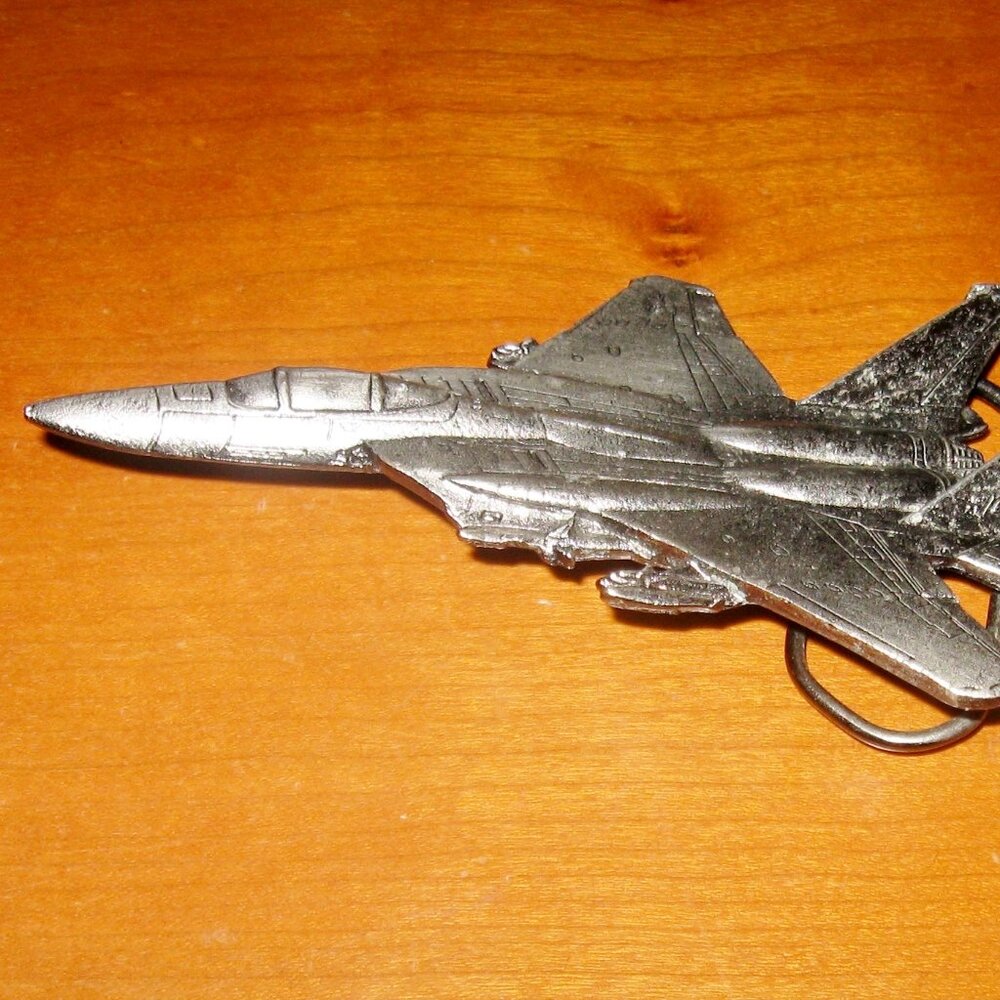 AF 100 Jet Fighter Belt Buckle #381 Great American Made USA 1980 Chicago